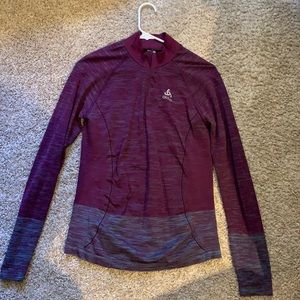 -Odlo purple light weight quarter zip
